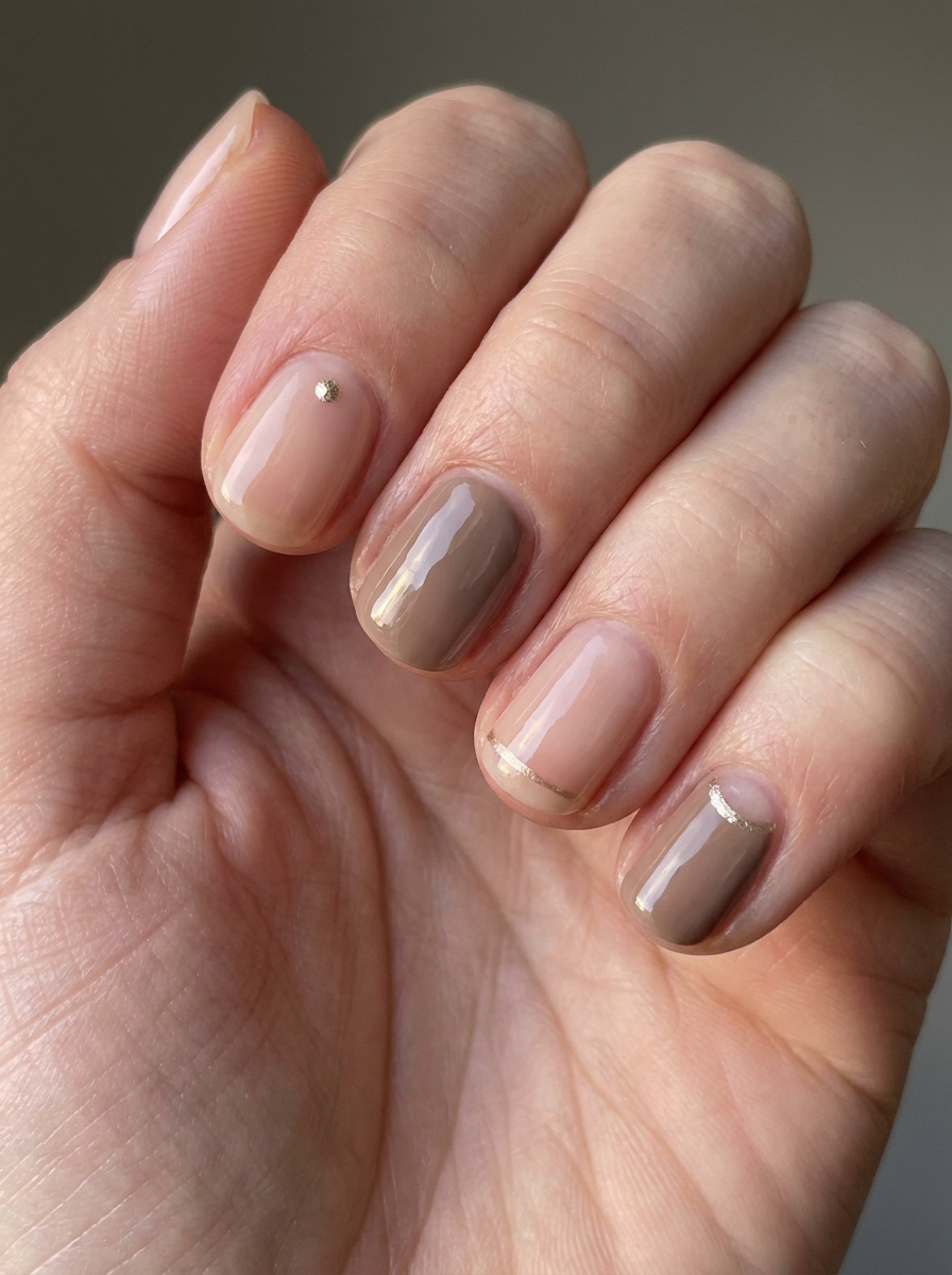 Autumn Gold Micro Accents als Nailart Herbst Ideen Inspiration 2026